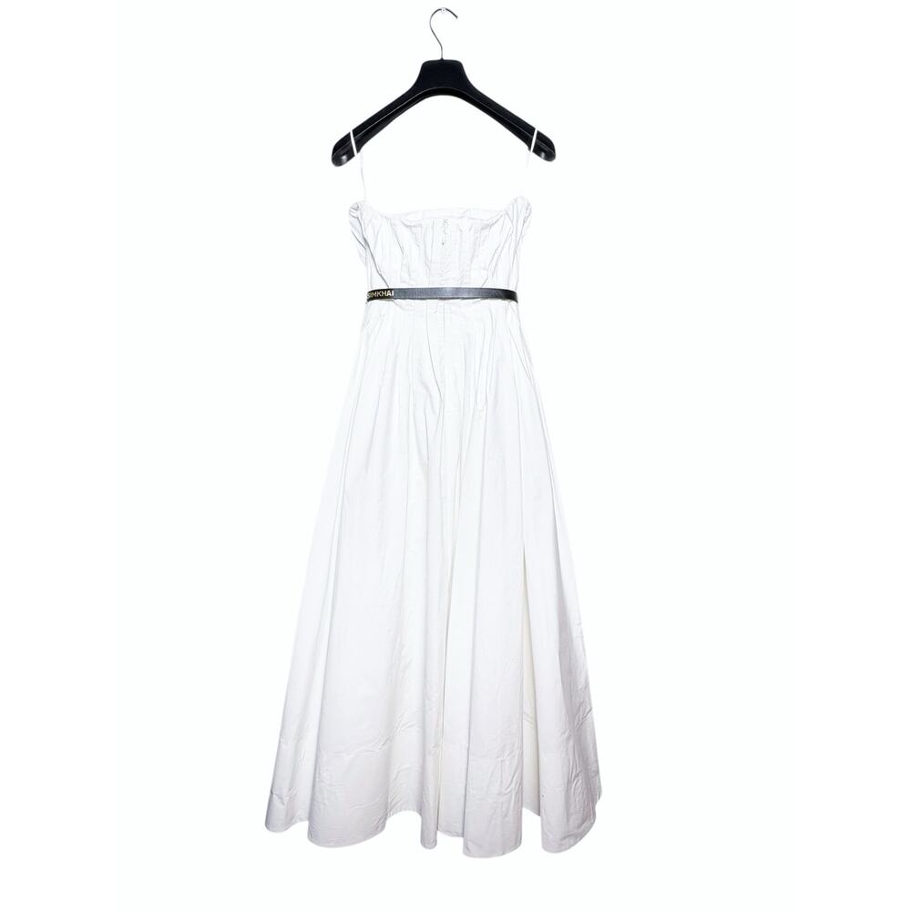 SIMKHAI NWT Thalia Bustier Cotton Poplin Midi Dress Size 4 - Picture 4 of 9